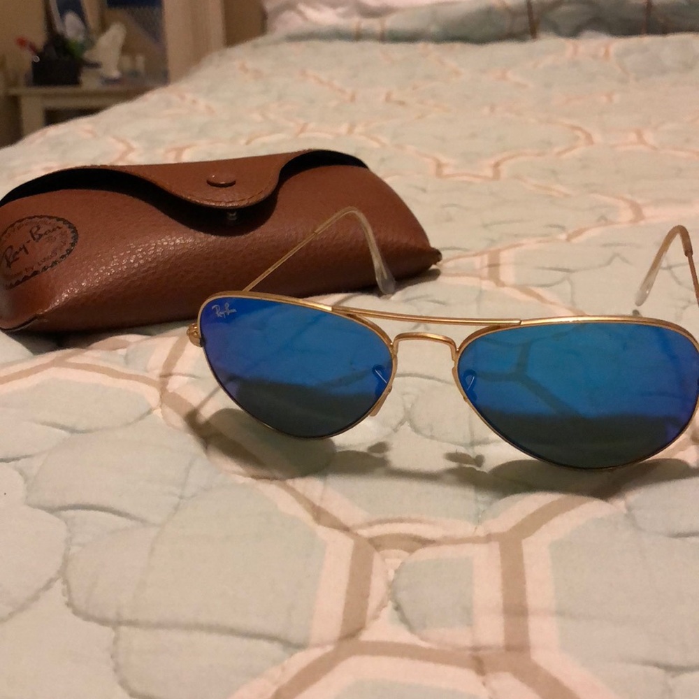 Ray-ban Aviator Blue Flash lenses 55mm